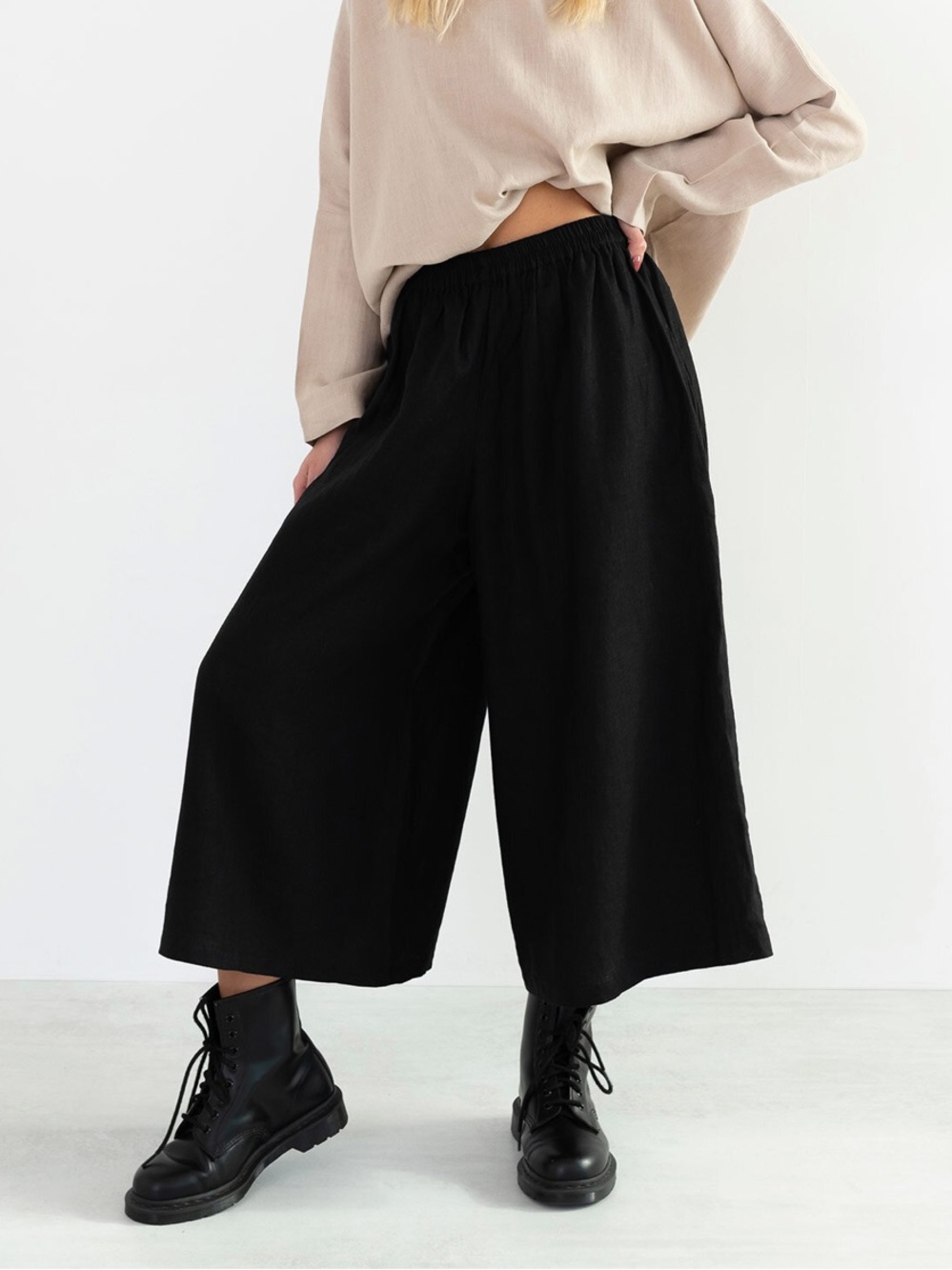 Love and Confuse JAYDEN Linen Culottes Size Medium